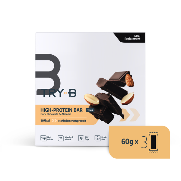 TRY-B Dark Chocolate & Almond Mahlzeitenersatz-Riegel