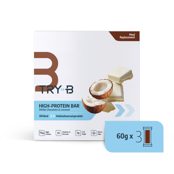 TRY-B White Chocolate & Coconut Mahlzeitenersatz-Riegel