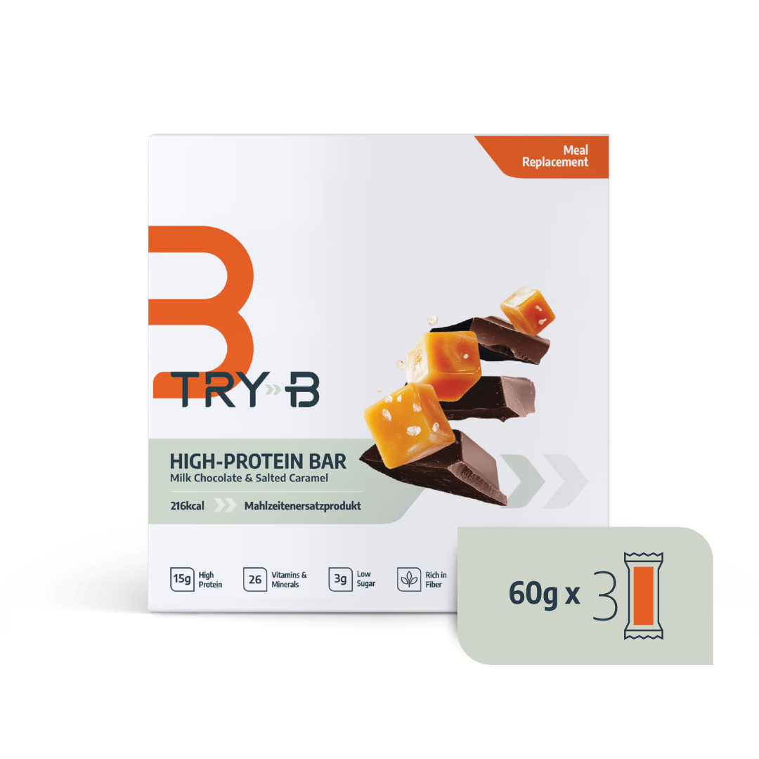 TRY-B Milk Chocolate Salted Caramel Mahlzeitenersatz-Riegel