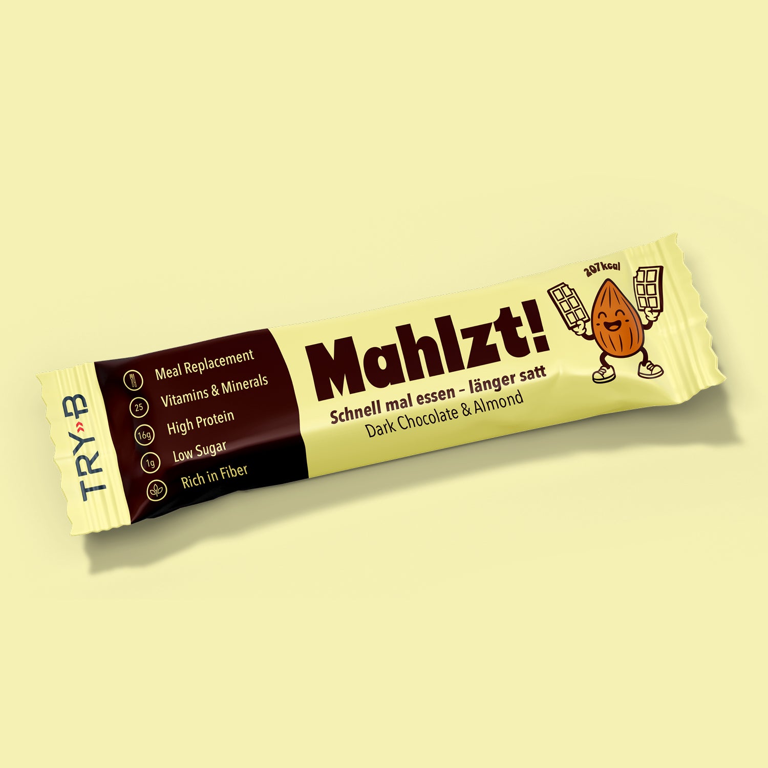 TRY-B Dark Chocolate & Almond Mahlzeitenersatz-Riegel- kurzfristig ausverkauft, ab Dienstag 02.12.2025 wieder ausreichend verfügbar!