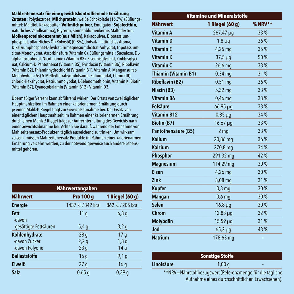 TRY-B 6er Box Mahlzeitenersatz-Riegel