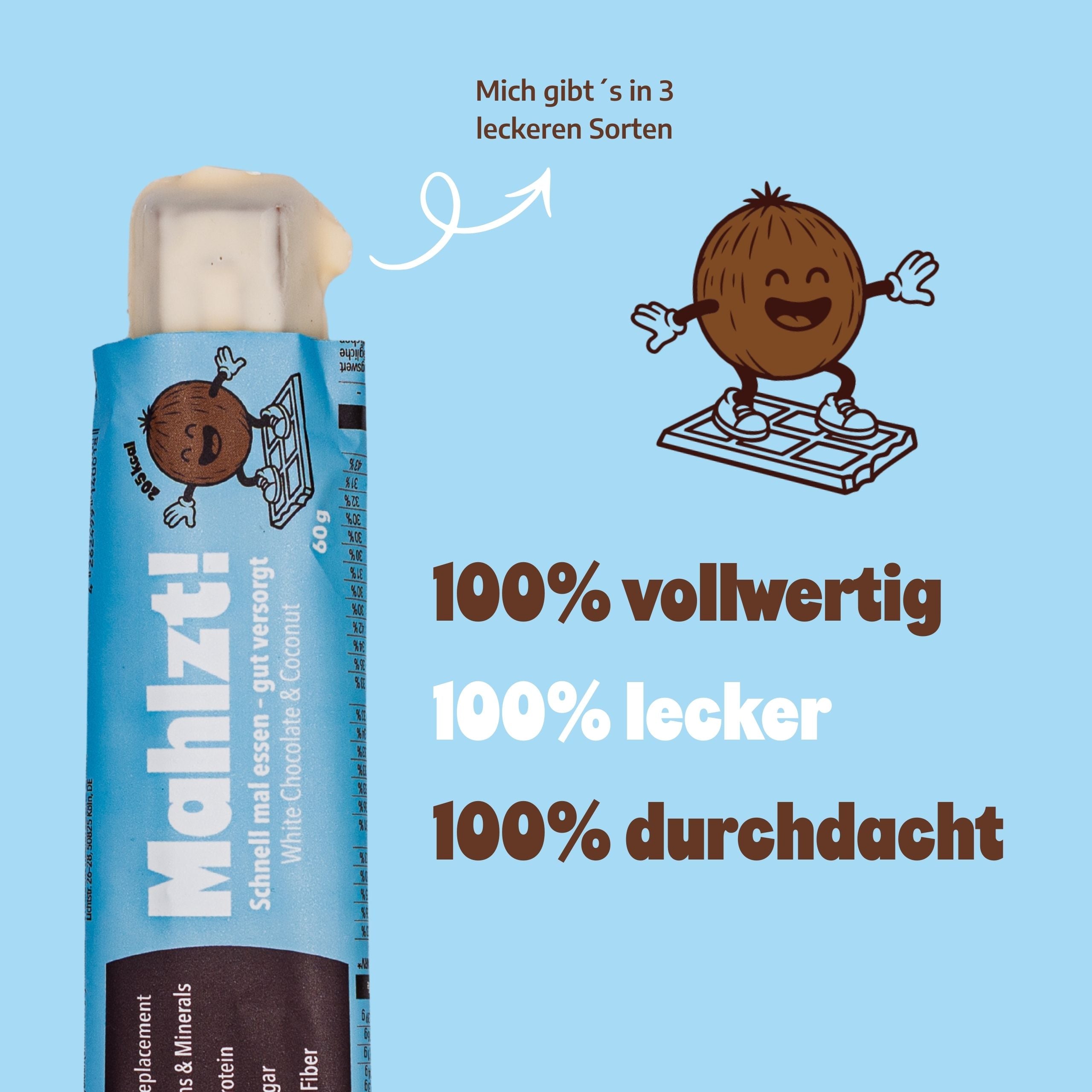 TRY-B Mahlzt! Riegel – White Chocolate & Coconut (6er Box)