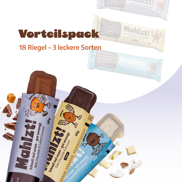 Mahlzt! Vorteilspaket – 18 Mahlzeitenersatzriegel