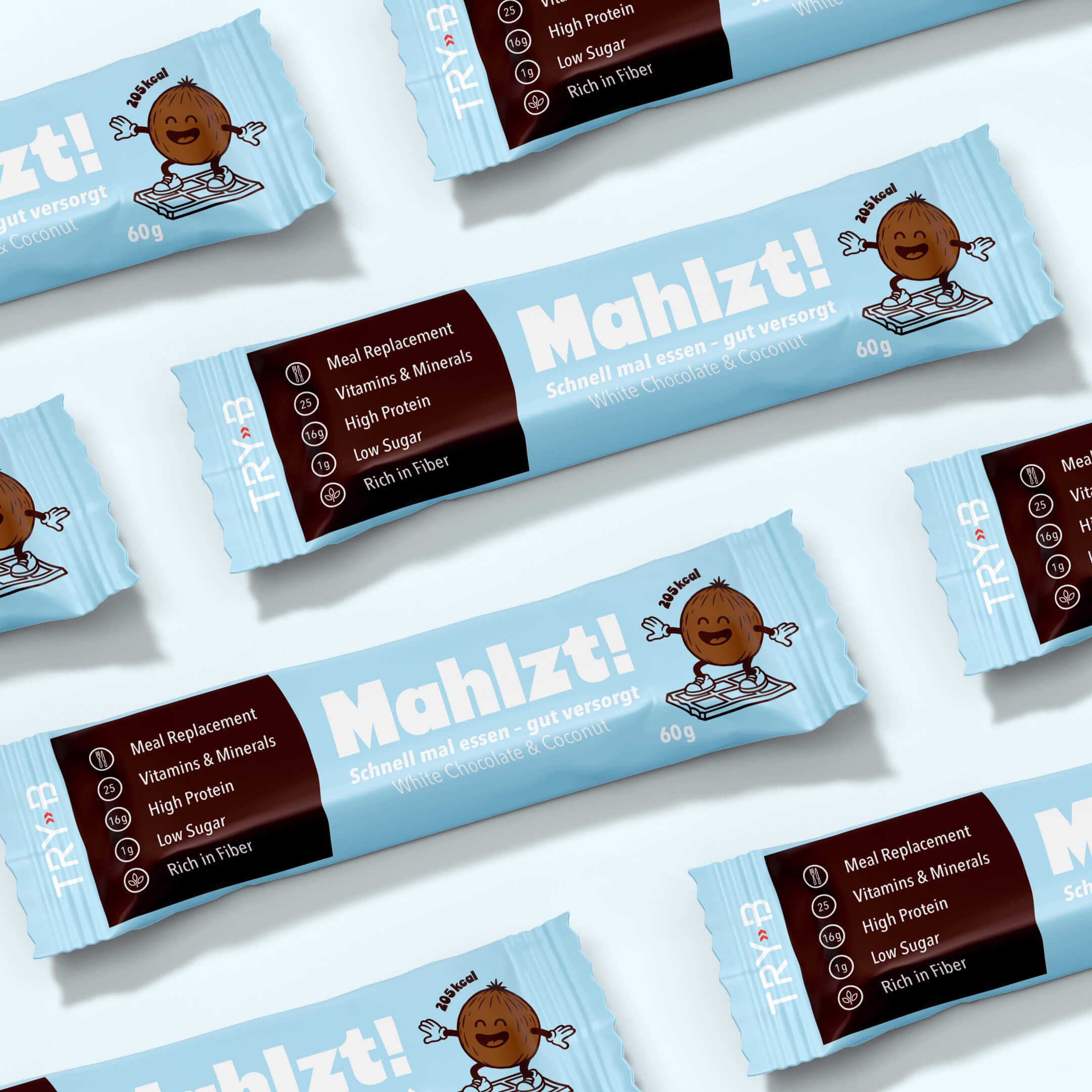 TRY-B Mahlzt! White Chocolate & Coconut Mahlzeitenersatz-Riegel
