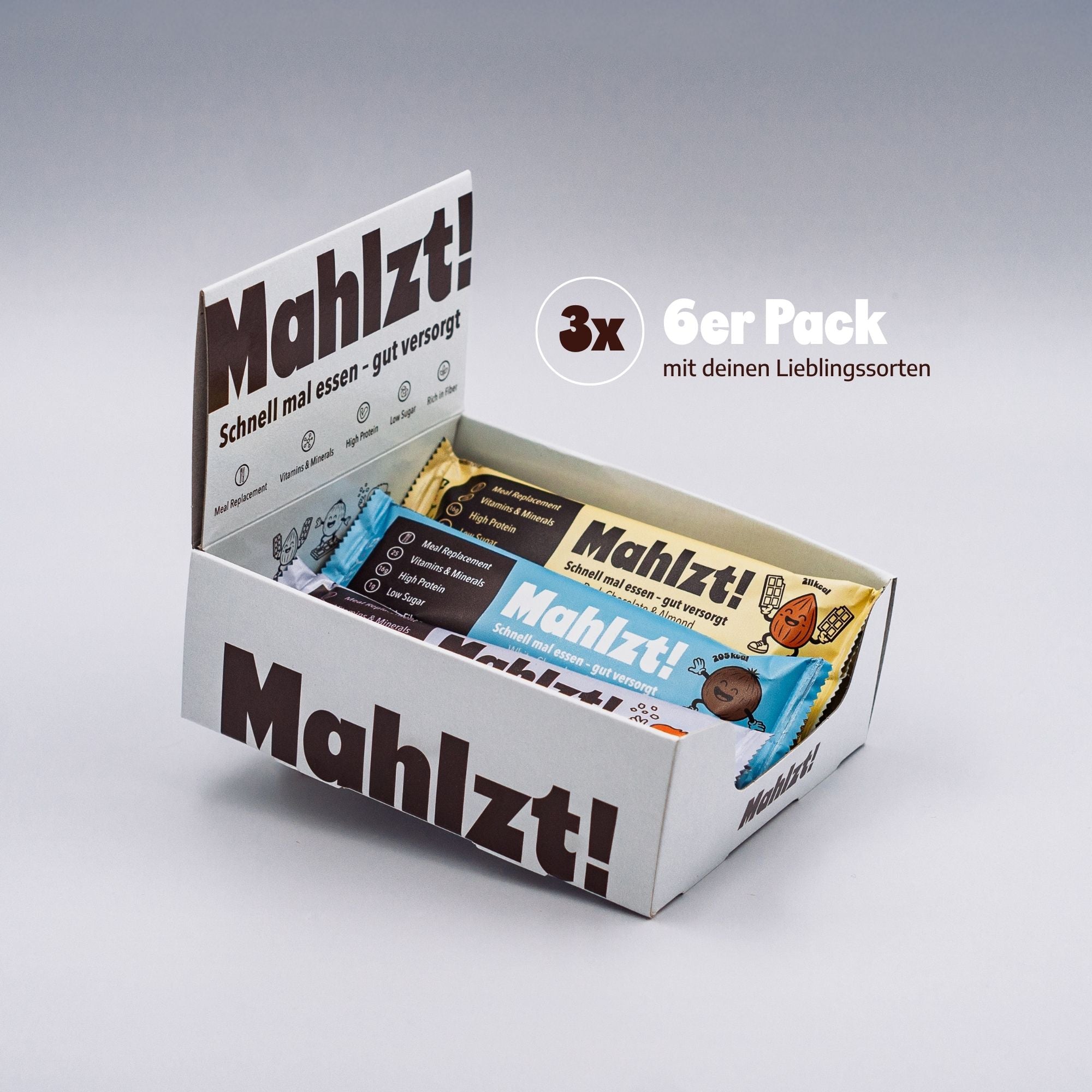 Mahlzt! Vorteilspaket – 18 Riegel (3×6er Box)