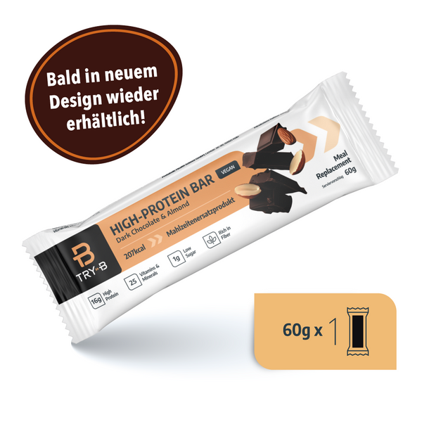TRY-B Dark Chocolate & Almond Mahlzeitenersatz-Riegel