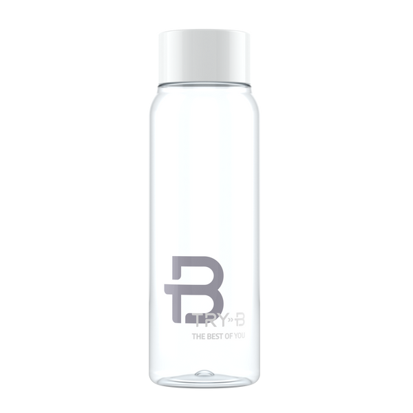 TRY-B Kunststoffflasche mit weißem Deckel (500 ml)